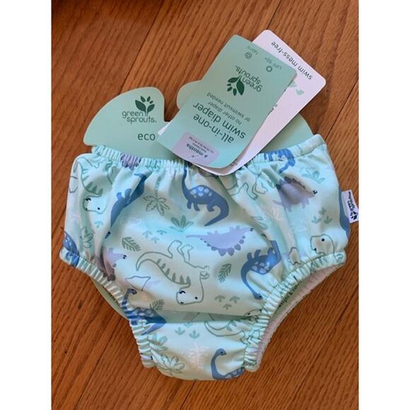 *NWT* Three (3) Green Sprouts All-In-One Swim Diapers  -  6 months - Picture 4 of 7